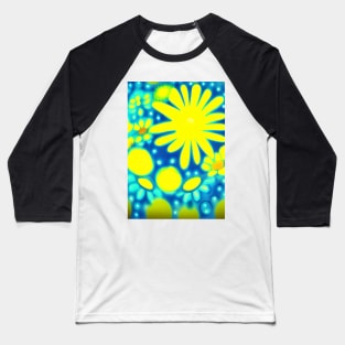 BRIGHT SUNNY LEMON YELLOW FLOWERS Baseball T-Shirt